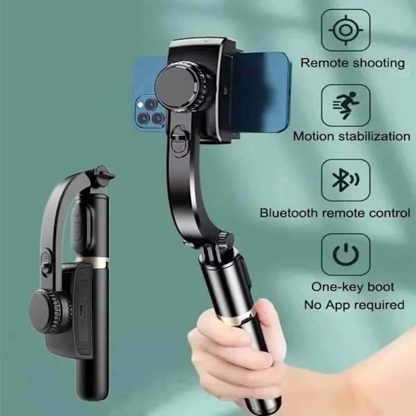 Selfiepinne 1m med trådlös Bluetooth LED-fyllningslampa för Android IOS Mobiltelefon Förlängt stativ med fjärrutlösare Ny 2025 black A