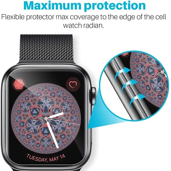 1-5st Skärmskydd Hydrogel Film för Apple Watch 7 6 SE 5 4 3 2 1 38MM 40MM 41MM 42MM 45MM Apple Watch Skärmskydd 1pcs Series 456 SE 44mm