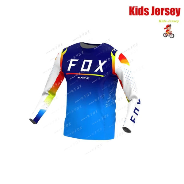 BAT FOX Motocrosströja för barn Downhilltröja Off Road Racing T-shirt Snabbtorkad Mountainbiketröja för barn Barnkläder KA-AL565 4XL