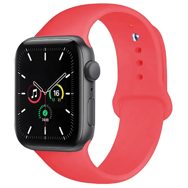 Silikonarmband för Apple Watch Band Ultra 2 49mm 45mm 44mm 41mm 40mm 38mm Correa Armband IWatch Series 9 8 7 5 4 3 8 6 SE 44mm R 38mm 40mm 41mm L