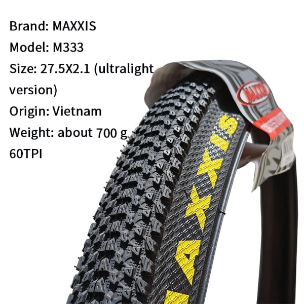 M333 PACE Mtb Cykeldäck 26 * 1,95 26 * 2,1 27,5 X1,95 27,5x2,1 29 x 2,1 29er Mountain Bike Tire Steel Wire Cykel 1PC 27.5X2.1 WIRE