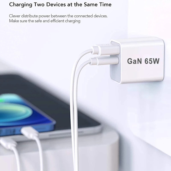 USB-C Snabbladdningskontakt AU EU UK US 65W PD-laddare USB för iPhone 14 Xiaomi HUAWEI Samsung Snabbladdningsblock EU Plug