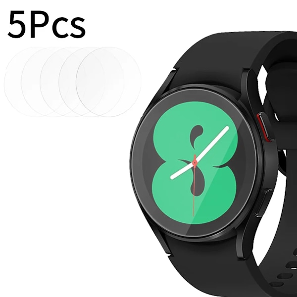 Härdat glas för Samsung Galaxy Watch 4/5/6/7 44mm 40mm 45mm Skärmskydd Galaxy Watch 4 42mm 46mm HD Klar Film 1-5ST 5 pieces Watch 4-5-6-7 40mm