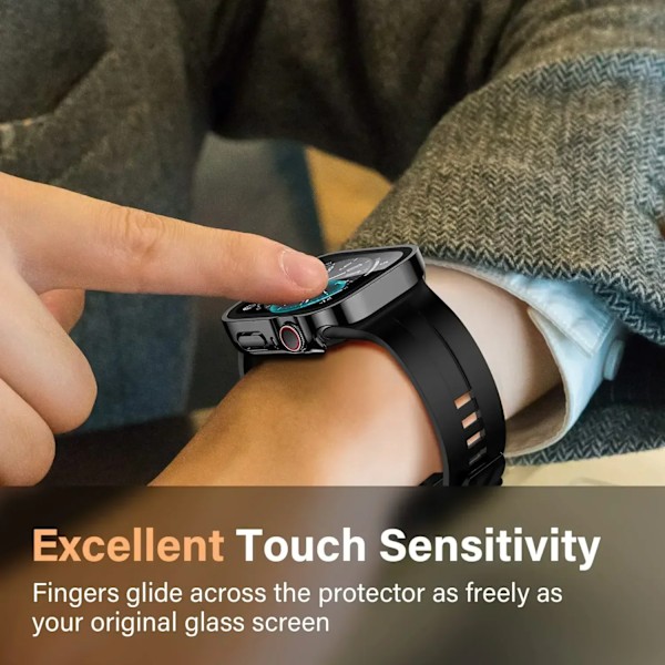 Skal för Apple Watch 10 Fodral 46mm 42mm 45mm 41-44-40mm Härdat Glas Skärmskydd Serie 7 8 9 SE 5 Apple Watch Tillbehör Matte midnight 04 42mm Series 10