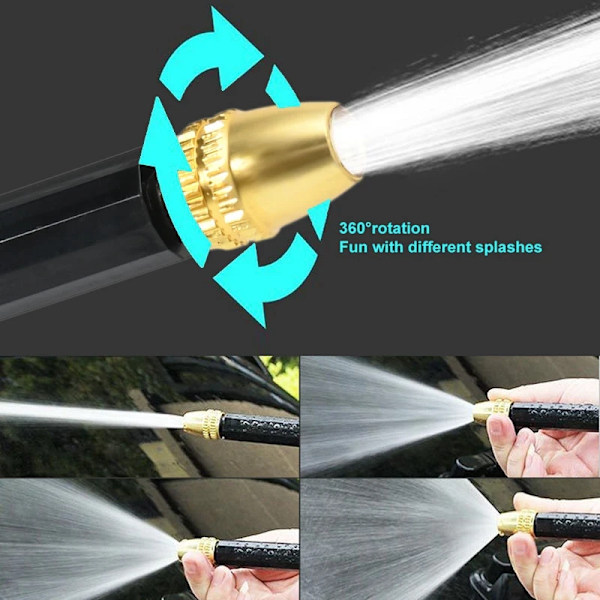 Högt Tryck Vatten Spray Pistol Justerbar Rengöring Biltvättmaskin Bevattning Metallmunstycke Vattenrör Anslutning Tillbehör Tillbehör S1  Water gun