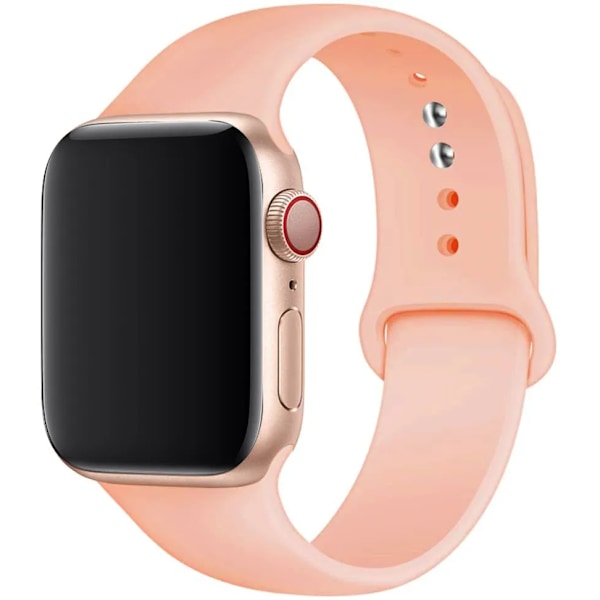 Silikonarmband för Apple Watch-armband 40 mm 49mm 44 mm 45mm 46mm 42mm 41mm 38mm sportarmband iWatch serie 10 9 8 3 SE ultra 2 Grapefruit 42 44 45 mm M-L