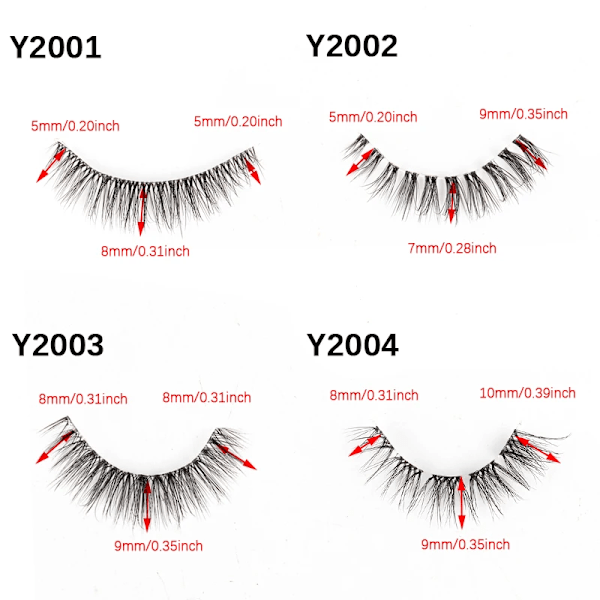 Lashes 3/10 Par Half Lashes Katt Öga Naturliga Långa Snor 3D Mink Ögonfransar Full Remsa Lashes Makeup Förlängning Verktyg 10 pairs-  Y1001