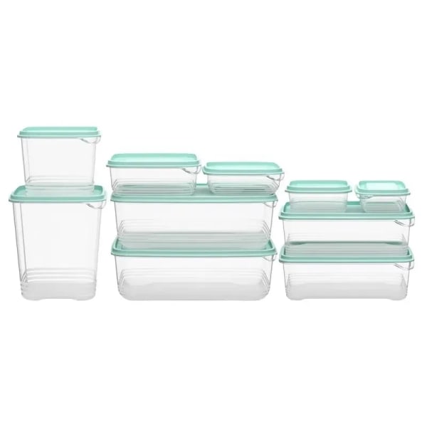 10st Kök Kylskåp Förvaringslådor Matbehållare Fyrkantig Crisper Bärbar Transparent tätningslåda Snacks Tank för torkad frukt 10PCs