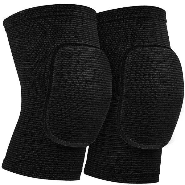 Dansande knäskydd för volleyboll Yoga Dam Barn Män Patella Brace Support EVA Knäskydd Fitness Protector Arbetsutrustning Black S