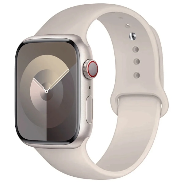 Silikonarmband för Apple Watch armband 44mm 45mm 40mm 41mm 42-38mm 45 mm sportarmband iwatch serie 8 7 6 5 4 3 SE 9 Ultra 2 49mm 71 Starlight 38mm-40mm-41mm M-L