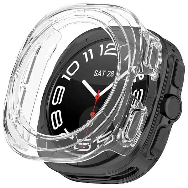 Matt Klockskydd För Samsung Galaxy Watch Ultra Skal Watch 7 Ultra 47mm PC Heltäckande Skyddande Stötfångare Fodral Tillbehör Transparent Galaxy Watch Ultra