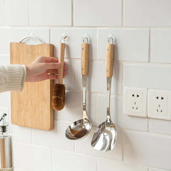 80 ST Transparenta väggmonterade krokar Självhäftande dörr- och väggkrokar Kraftiga ställ Organizer för badrum Horn hook 30PCS