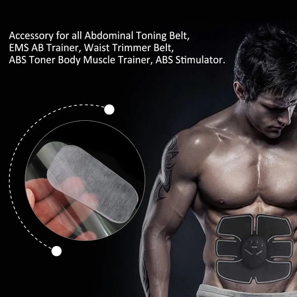 USB laddning magmuskelstimulator Intelligent Fitness 8-pack ABS Höftarm Training Patch Ersättningsgel USB8Pack3in1hip6gel