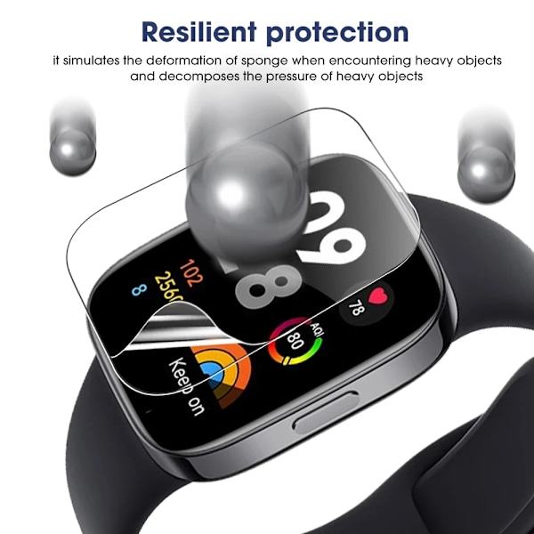 Hydrogel Film för Xiaomi Redmi Watch 3 5 Lite 5 Smartwatch Tillbehör Böjd Mjuk Skärmskydd Klocka 4 3 5 Active Inte Glas 5PCS Redmi Watch 5 Active