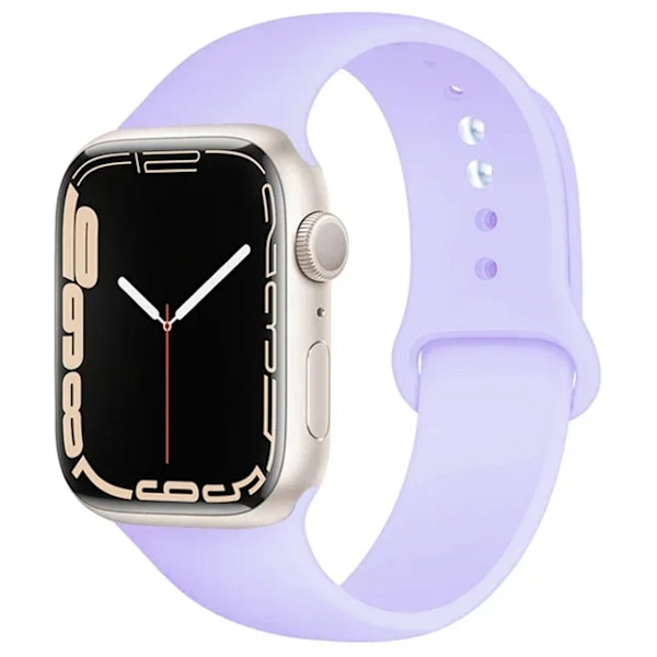 Silikonarmband för Apple Watch-remmar 49mm 40mm 44 mm 45mm 46mm 42mm 41mm 38mm sportarmband iWatch serie 10 9 8 3 SE ultra 2 51 lilac 38 40 41 S10-42mm SM