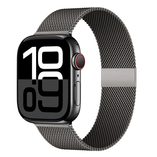 Milanese loop för Apple Watch armband 45mm 44mm 40mm 41mm 42mm-46mm stjärnljus armband iwatch serie 8 7 6 5 SE 9 10 Ultra 2 49mm Gun 4 42-44-45-49mm-46mm