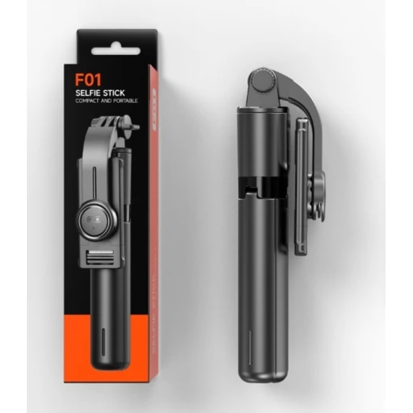 WIFIT Bluetooth Trådlös Selfie Stick Mini Stativ Utdragbar Monopod Fjärrutlösare För olika typer av Telefonhållare F01-black