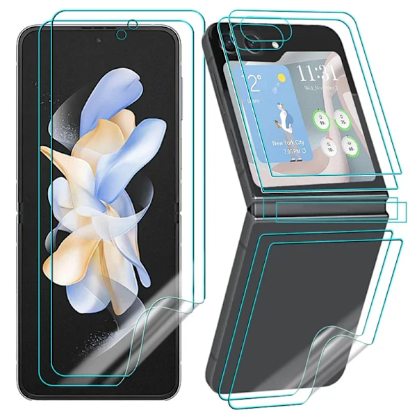 Flip5 Hydrogel Film För Samsung Galaxy Z Flip 5 5G Mjuk HD Full Täckning Gångjärnsskydd Repskydd Skärmskydd För ZFlip5 8in1 Set For ZFlip 5