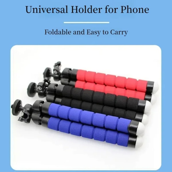 Stativ Tripod För Mobiltelefon Kamerahållare Klämma Smartphone Monopod Tripe Stativ Octopus Mini Stativ Stativ För Telefonkamera Blue Remote Version