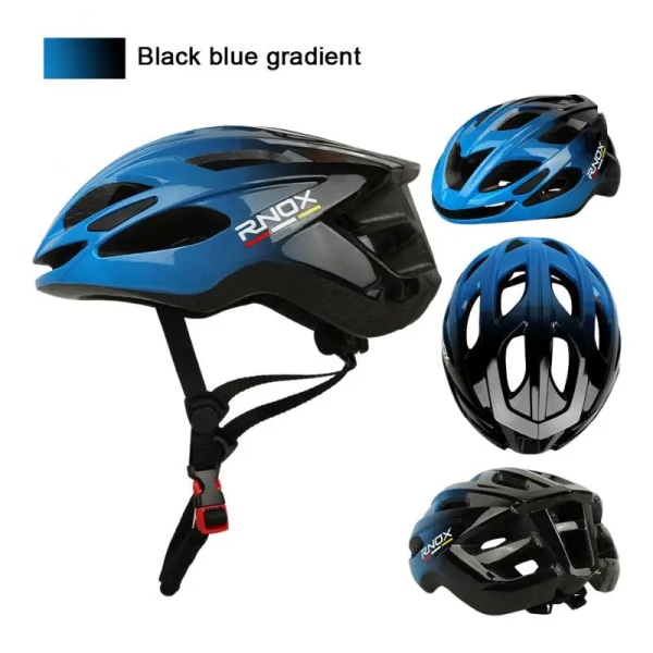 RNOX Cykelhjälm MTB Cykelridning Cap För män Kvinnor Mountain Road Bike Sport Huvudskydd Kepsar Cykelhjälmar Black Blue