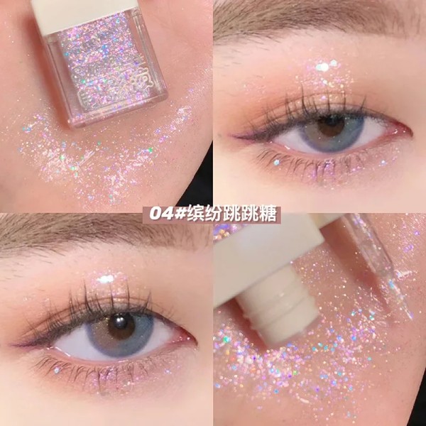 1st flytande ögonskugga Super Shine Pink Pearlescent Glitter Eyeliner Långvarig vattentät ögonskugga Glitter Party ögonmakeup G04