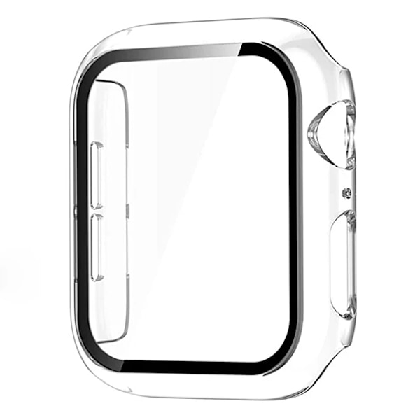 Härdat glas + fodral för Apple Watch 46 mm 44 mm 45 mm 41 mm 40 mm 42 mm skärmskydd för iWatch serie 10 9 8 7 6 SE 5 tillbehör 21 HD Transparent 41MM(Series7 8 9)