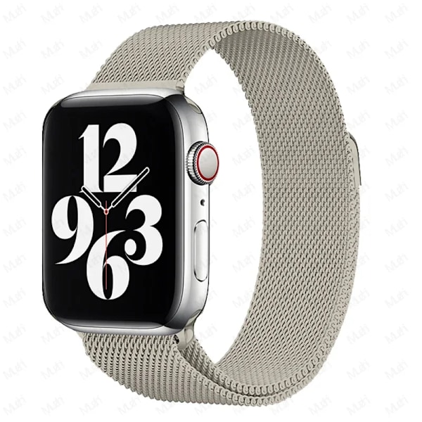Milanese Loop för Apple Watch armband 44mm 40mm 45mm 41mm 42-38-44mm rem ultra 2 49mm metallarmband iwatch series 9 8 7 6 SE 5 4 3 light gray 23 41mm-40mm-38mm