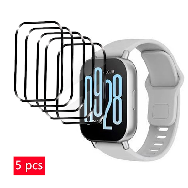 Skärmskydd för Xiaomi Redmi Watch 5 Active/Lite Tillbehör Mjuk TPU HD Klar Anti-Rep Film för Redmi Watch 4/3 active 5 Pcs Redmi Watch 3 Active