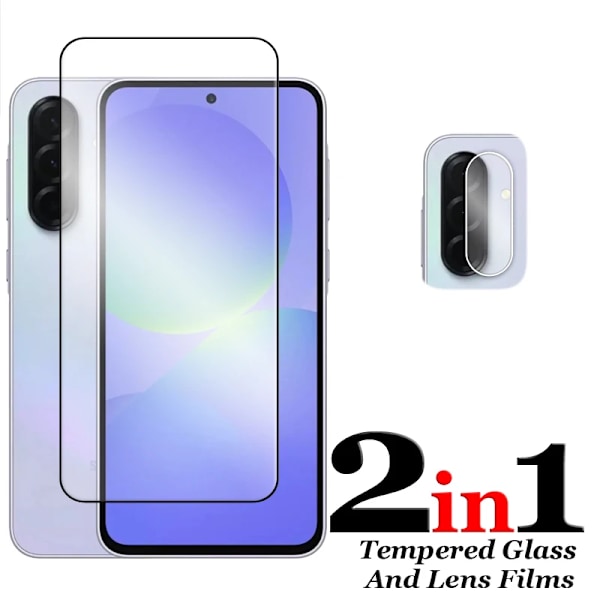 6-i-1 Glas för Samsung Galaxy A56 5G För Samsung Galaxy A06 A16 A26 A36 A56 Härdat Glas 2.5D Fulltäckande Lim Skärmskydd Only 2 Front Glass For A26 5G
