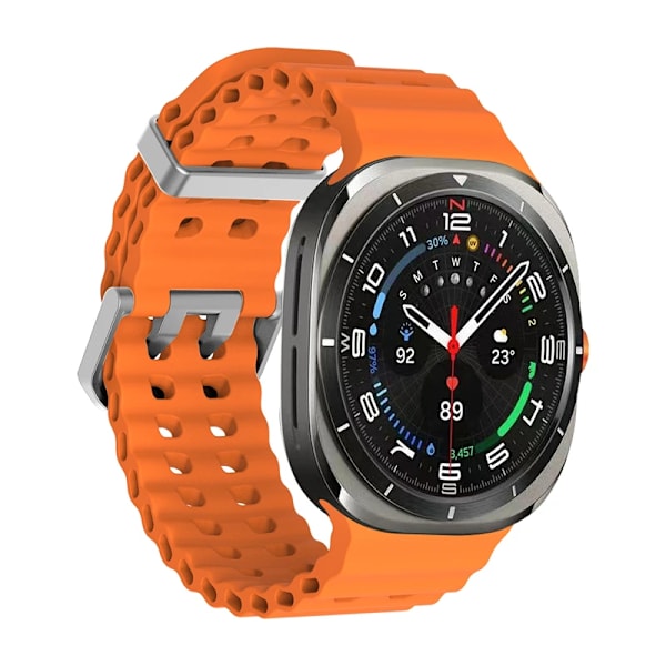 Marinband för Samsung Galaxy Watch Ultra 47mm Sport Silikonarmband Armband för Samsung Galaxy Ultra Klockarmbands Tillbehör Black-White Galaxy Watch Ultra