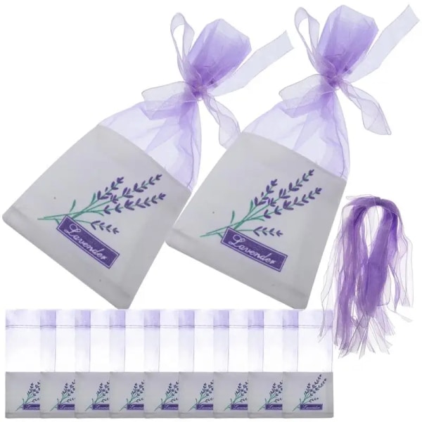 30st Tomma påsar påse Blomtryck Lavendel doftpåsar påsar för torra blommor förvaring Doft lavendel doftpåse Purple