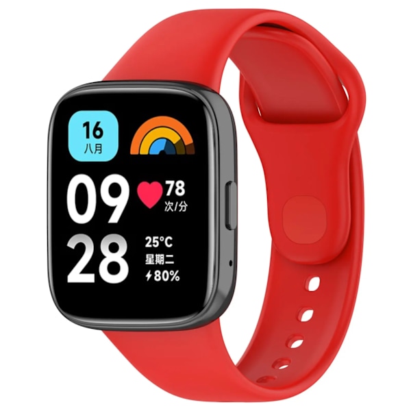för Xiaomi Redmi Watch 3 3 Active 3 Lite silikonarmband ersättning Red Redmi watch3 active
