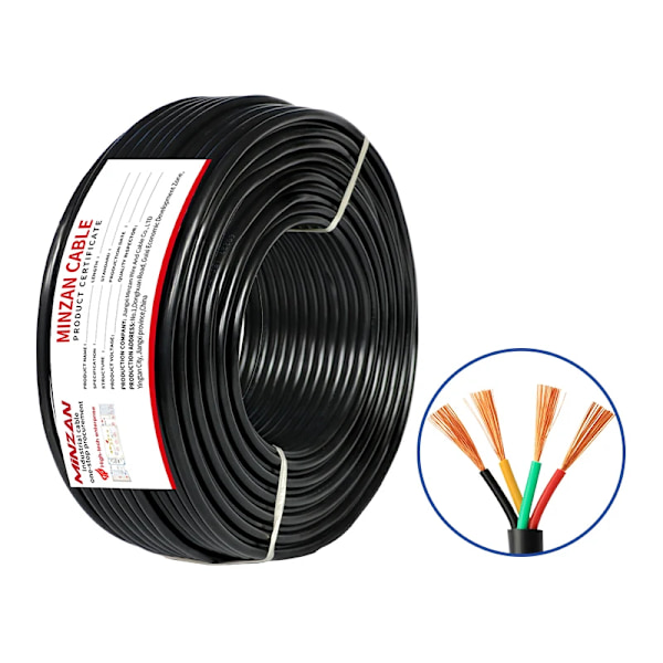 UL2464 Mantlad Kabel RVV 2 3 4 5 6 7-ledare Multic Koppar Signalkabel 20 18 17 15 13AWG Flexibel Ström Elkabel Hem RVV 4core 0.75mm 18 AWG