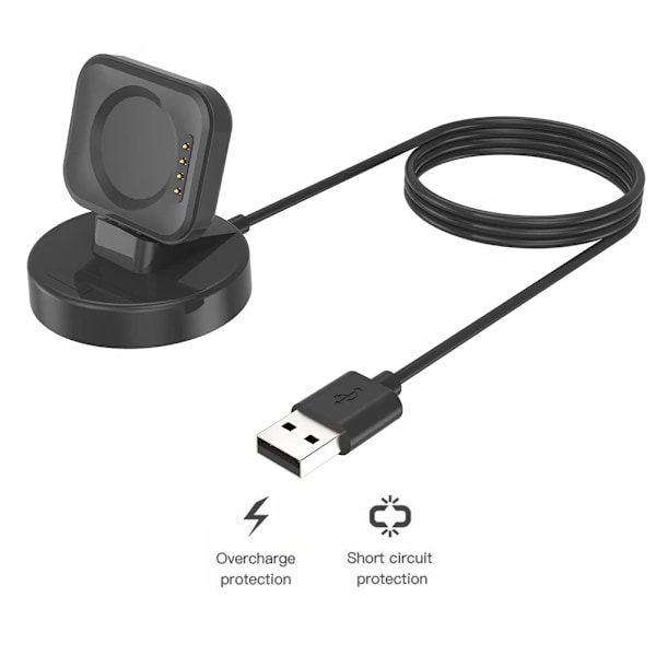 2 i 1 Laddningsstation Mobiltelefonhållare Laddningsdocka Smartklocka Tillbehör USB-laddare för OPPO Watch 3 Pro/3/2 black