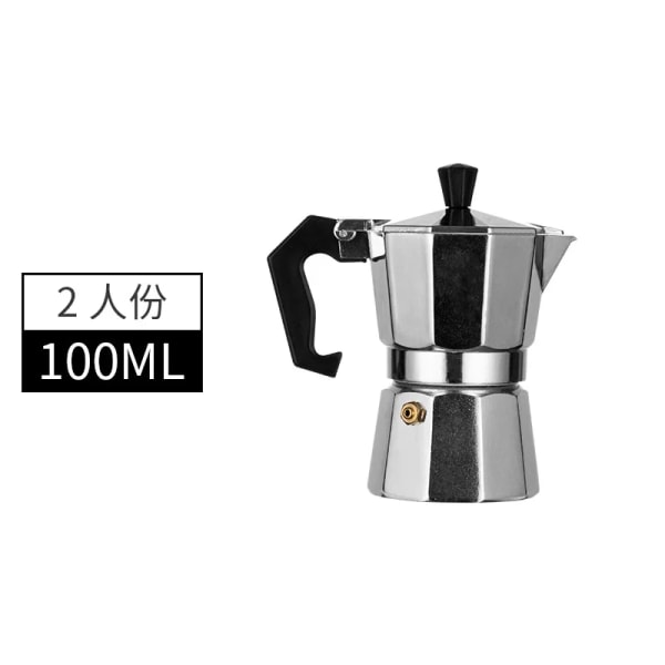 Cafetière Moka en Alliage, Percolateur Expresso, 50ml, 100ml, 150ml, 300ml, 450ml, 600ml 100ml