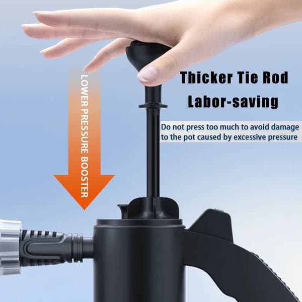 Biltvätt Spray Pott Skum Spray Pott 2L Spray Typ Med Tryck Relief Ventil För Hushåll Bil Spray Handtryck Spray Potta Black