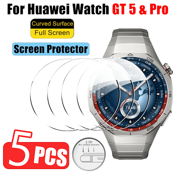 5 ST Repskyddande Skyddsfilm För GT 5 & Pro Tillbehör Skärmskydd För Huawei Watch GT5 & Pro 46mm 42mm 41mm For GT 5 46mm