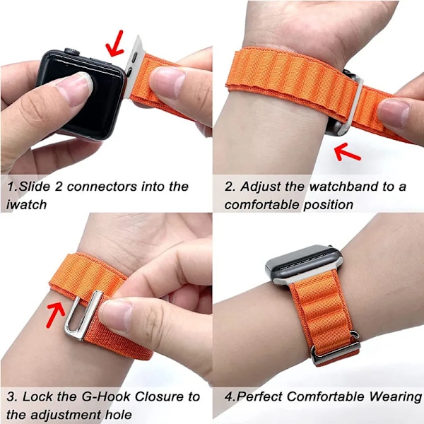 Alpine loop armband för Apple Watch rem 49mm 44mm 40mm 45mm 41mm 42mm 38mm 40 44 45 mm armband iWatch Ultra serie 7 6 5 3 se 8 Midnight Blue 38 40 41mm