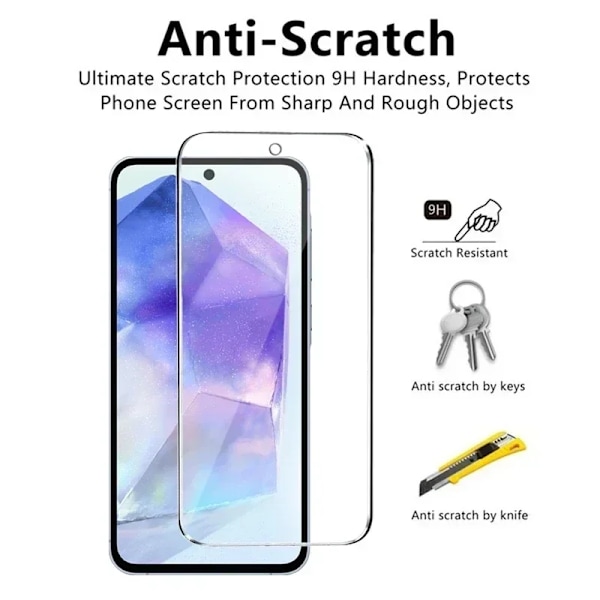 5-pack Skärmskydd för Samsung A55 A15 A54 A34 A13 A14 A53 A52 A12 A33 A52S A32 A35 A71 A72 A51 A22 S10E S20FE Härdat Glas For Samsung M51 5 Pieces