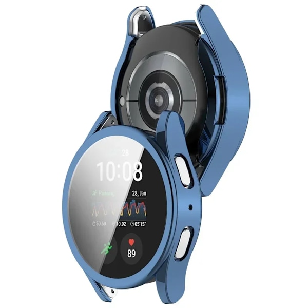 Silikon TPU Fodral Glas För Samsung Galaxy Watch 7 40mm 44mm Fulltäckande Skärmskydd Stötfångare för Watch7 44mm 40mm Skal green Galaxy Watch 5 44MM