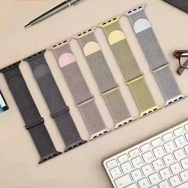 Magnetiskt armband för Apple Watch Band 9 8 7 41 45mm Ultra 2 49mm Herr Dam Metall Andningsbart för IWatch 6 5 4SE 44 40 42mm Bälte Graphite For 49mm