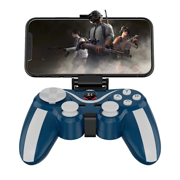 Mobile Game Controller för Android/iOS/PC Windows, Support Key Mapping Mobile Gamepad Kompatibel med iOS Android iPad Tablet Blue