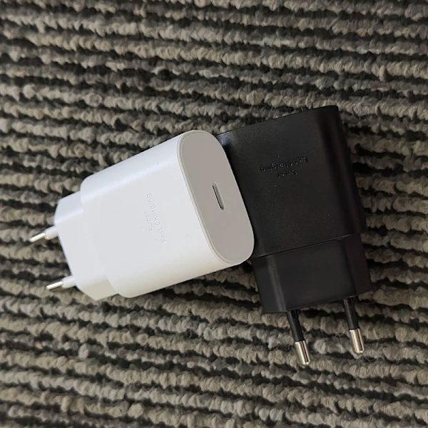 Snabbladdare för Samsung PD 25W Typ C med kabel för Galaxy S25 Ultra S25 S24 S23 S22 S21 A55 Z Fold Flip 6 5 4 3 Note 20 10 White 25w EU Plug