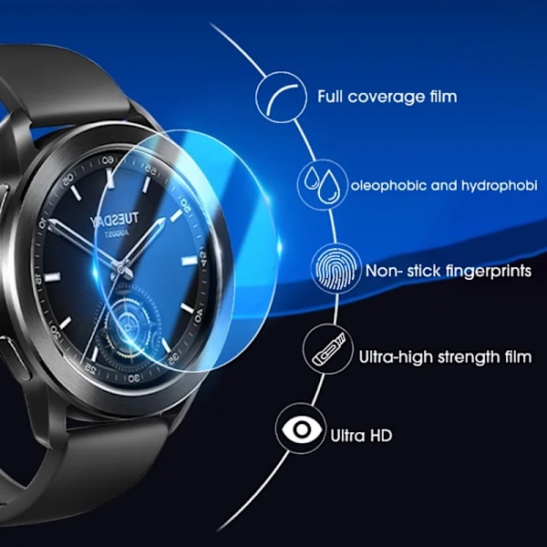 För Xiaomi Mi Watch S3 HD Klar Skärmskydd Anti-repa 9H Hårdhet Härdat Glas för Xiaomi Watch S4 Smartwatch Skydd 2Pcs Glass For Mi Watch S4