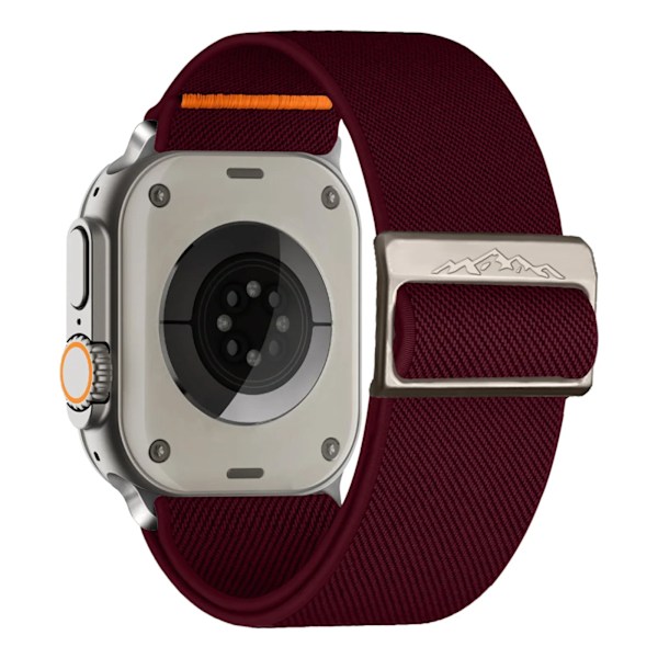 Nylon Rem För Apple Watch Band Iwatch Series 9 8 7 Se Ultra 2 Armband 44Mm 45Mm 49Mm 40Mm 41Mm Correa Tillbehör Till Klockbander Wine Red 42mm 44mm 45mm 49mm