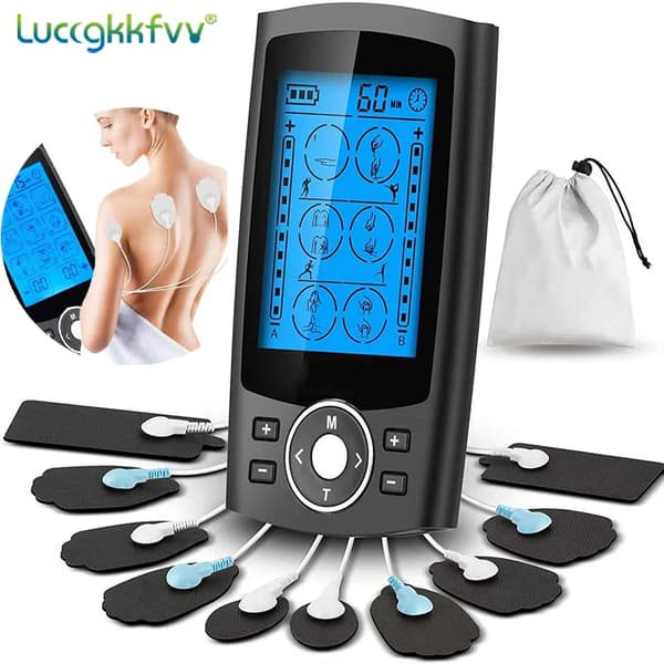 Tens Muscle Stimulator 36-Mode Electric EMS Akupunktur Kroppsmassage Digital Therapy Bantning Machine Elektrostimulator Gel Patch Set