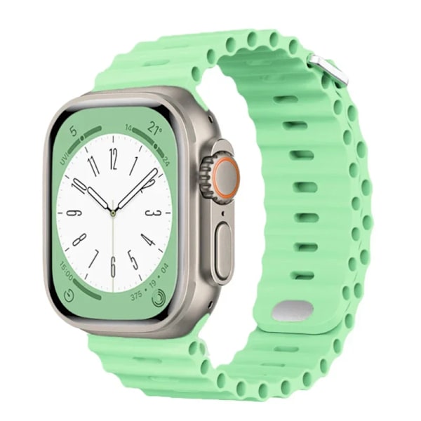 Ocean armband för Apple Watch Ultra 2 Band 49mm 9 8 7 45mm 41mm Silikonarmband Armband iWatch 6 5 4 3 SE 44mm 40mm 42mm band 8 orange 38mm 40mm 41mm