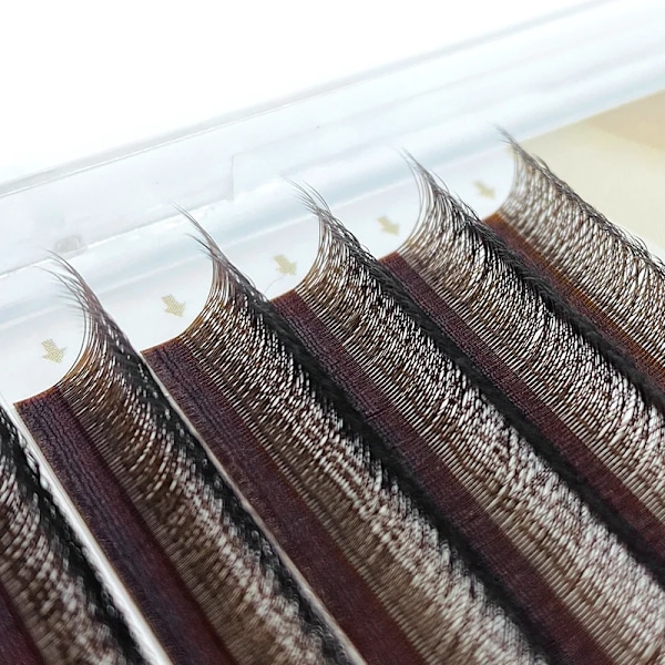 Natuhana Lashes 3D W Form Matt Ögonfrans Extension Klöver Fans Ögonfransar Individuell Premade Ryska Volym Fan Mink Falk Sminka 0.07mm D