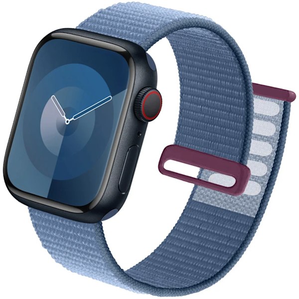 Strap För Apple Watch Band 44Mm 40Mm 45Mm 41Mm 49Mm 42Mm 38Mm 45 Mm Nylon Armband 8 7 Se 6 5 4 3 Ultra 2 Bander Winter Blue 42mm-44mm-45mm-49mm