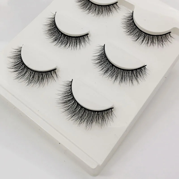 Lashes 3/10 Par Half Lashes Katt Öga Naturliga Långa Snor 3D Mink Ögonfransar Full Remsa Lashes Makeup Förlängning Verktyg 3 pairs- G302W